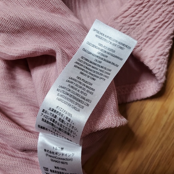 French Connection Pink Ruffled Sleeve Top Size XS - Picture 7 of 10